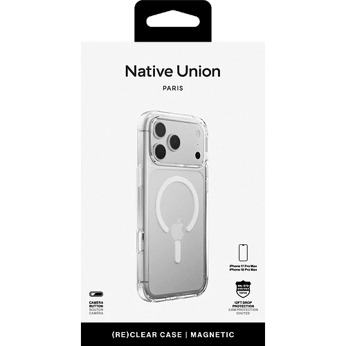 Чехол защитный NATIVE UNION (RE)CLEAR CASE FOR IPHONE 18 PRO MAX TRANSPARENT, для iPhone 18 Pro Max