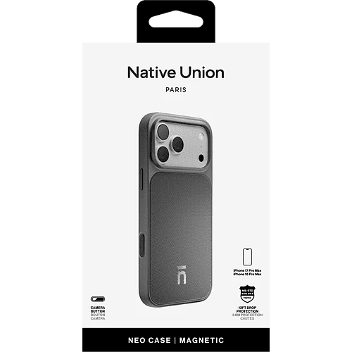 Чехол защитный NATIVE UNION NEO CASE FOR IPHONE 18 PRO MAX BLACK, для iPhone 18 PRO MAX, цвет: черный