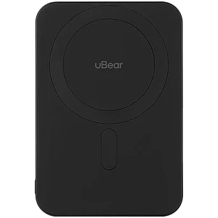 Внешний аккумулятор uBear Slide Power bank 5000mAh, PD20W, Qi2, черный Внешний аккумулятор uBear Slide Power bank 5000mAh, PD20W, Qi2, черный
