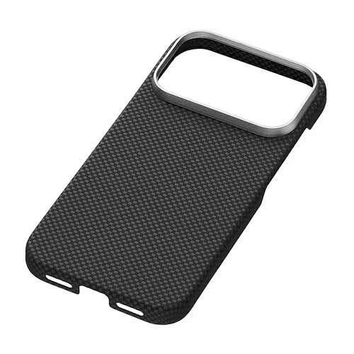 Чехол защитный uBear Supreme Case для iPhone 18 Pro, ультратонкий, материал Кевлар, MagSafe совместимый, черный (клетчатый)