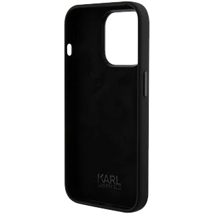 Lagerfeld для iPhone 15 Pro чехол Liquid silicone NFT Choupette metal pin Hard Black Lagerfeld для iPhone 15 Pro чехол Liquid silicone NFT Choupette metal pin Hard Black