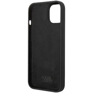 Lagerfeld для iPhone 15 чехол Liquid silicone NFT Karl Ikonik Hard Black