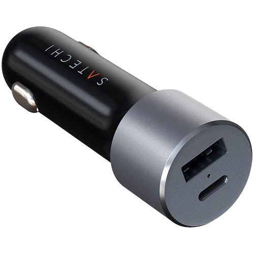 Автомобильное зарядное устройство Satechi 72W Type-C PD Car Charger Adapter, Space Gray Автомобильное зарядное устройство Satechi 72W Type-C PD Car Charger Adapter, Space Gray