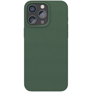 Чехол защитный  vlp  Ecopelle Case с MagSafe для iPhone 15 Pro  темно-зеленый