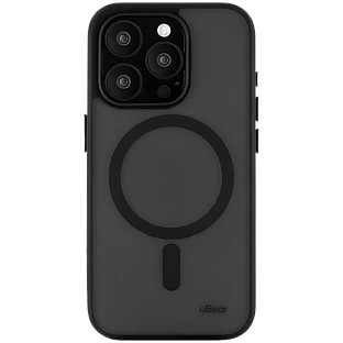 Чехол защитный uBear Cloud Mag Case, iPhone 15 Pro Max, MagSafe, черный Чехол защитный uBear Cloud Mag Case, iPhone 15 Pro Max, MagSafe, черный