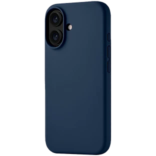 Чехол защитный uBear Touch Mag Case iPhone 16,силикон, софт-тач, темно-синий