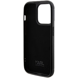 Чехол LAGERFELD Diamond Rhinestone Metal logo Hard Чёрный для iPhone 15 Pro Чехол LAGERFELD Diamond Rhinestone Metal logo Hard Чёрный для iPhone 15 Pro