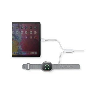 Кабель зарядный EnergEA для Apple Watch GoCharge Deuce 2 in 1 USB-C to C + AW, 1.8м, белый