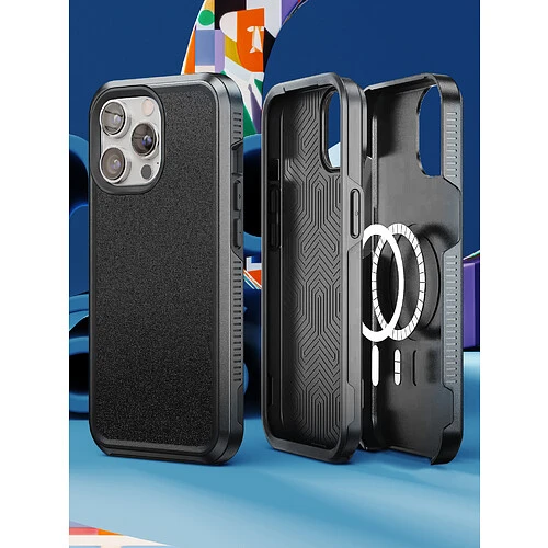 Чехол защитный VLP Armor Case с MagSafe для iPhone 15 ProMax  черный