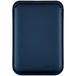 Магнитный кардхолдер uBear Leather Shell, натуральная кожа, синий Магнитный кардхолдер uBear Leather Shell, натуральная кожа, синий