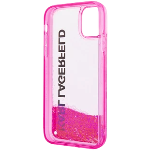 Lagerfeld для iPhone 11 чехол Liquid Glitter Elongated logo Hard Translucent pink Lagerfeld для iPhone 11 чехол Liquid Glitter Elongated logo Hard Translucent pink