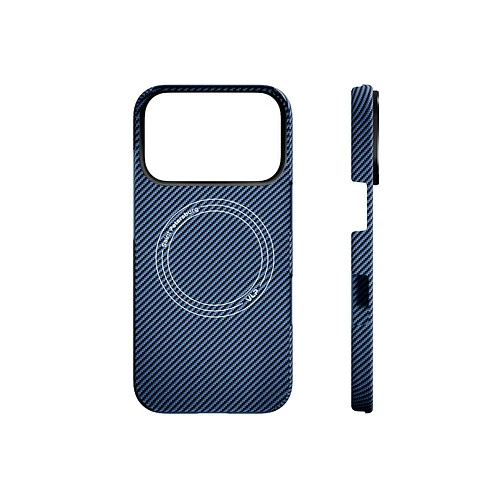 Чехол защитный VLP Kevlar Case с MagSafe для iPhone 18 Pro, синий