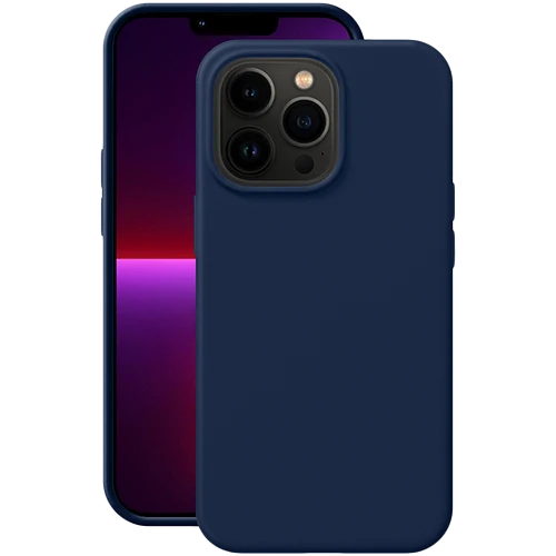 88101, Чехол Liquid Silicone Pro для Apple iPhone 13 Pro, синий графит, картон, Deppa 88101, Чехол Liquid Silicone Pro для Apple iPhone 13 Pro, синий графит, картон, Deppa