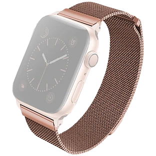 Ремешок Uniq для Apple Watch 42/41/40 mm - Dante Strap Mesh Steel Starlight Rose gold