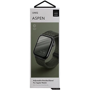 Ремешок Uniq для Apple Watch All series 44/42 mm ASPEN Strap Braided Green