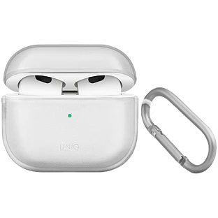 Чехол Uniq для Airpods 3 Glase TPU case with carabin Clear