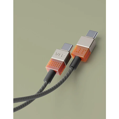 Дата-кабель VLP NEO USB-C - USB-C, 100Вт, 1.5м, Amber Gray