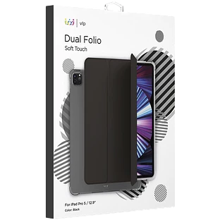 Чехол защитный "vlp" Dual Folio для iPad Pro 2021 (12.9''), черный