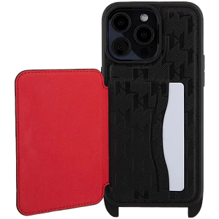 Чехол LAGERFELD Crossbody cardslot PU Monogram Plate logo Hard Чёрный для iPhone 15 Pro Max Чехол LAGERFELD Crossbody cardslot PU Monogram Plate logo Hard Чёрный для iPhone 15 Pro Max