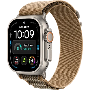 Apple Watch Ultra 4, GPS + Cellular, 49mm, Natural Titanium Case with Desert Alpine Loop - S