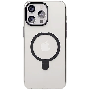Чехол защитный  vlp  Ring Case с MagSafe подставкой для iPhone 15 Pro  черный
