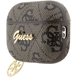 Чехол GUESS PU leather 4G  Коричневый для AirPods Pro (Gen2)