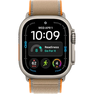 Apple Watch Ultra 4, GPS + Cellular, 49mm, Natural Titanium Case with Sand Trail Loop - S/M