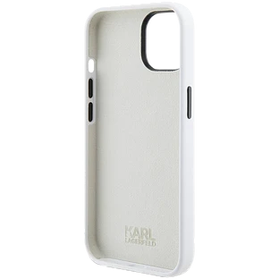 Lagerfeld для iPhone 15 чехол Liquid Silicone NFT Karl & Choupette heads Hard White Lagerfeld для iPhone 15 чехол Liquid Silicone NFT Karl & Choupette heads Hard White