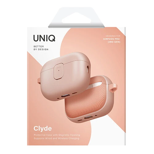 Чехол Uniq для Airpods Pro 3 чехол CLYDE Lock case Light Pink/Crepe Pink