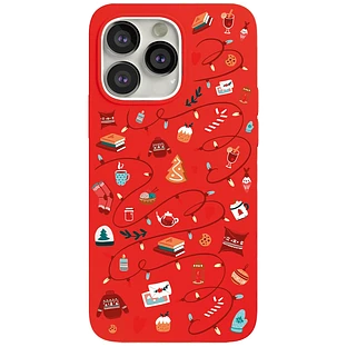 Чехол защитный ''vlp'' Art Collection для iPhone 13 Pro  Winter  красный Чехол защитный ''vlp'' Art Collection для iPhone 13 Pro  Winter  красный