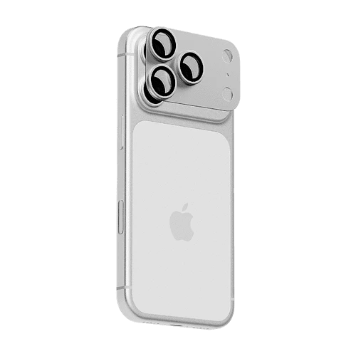 Стекло защитное uBear Extreme Metal Full Cover Lens Shield для iPhone 18 Pro, серебристый