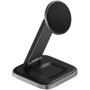 Беспроводное зарядное устройство-подставка Satechi 2-in-1 Foldable Qi2 Wireless Charging Stand