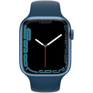 Apple Watch Series 7 GPS  Спортивный ремешок цвета «синий омут», 45мм, бу, Синий
