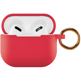 Чехол силиконовый VLP для AirPods 3 (2021),с кольцом, Soft Touch, красный Чехол силиконовый VLP для AirPods 3 (2021),с кольцом, Soft Touch, красный