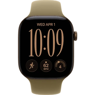 Apple Watch Series 12, GPS, 46mm, Dark Bronze Aluminium Case with Olive Sport Band - M/L