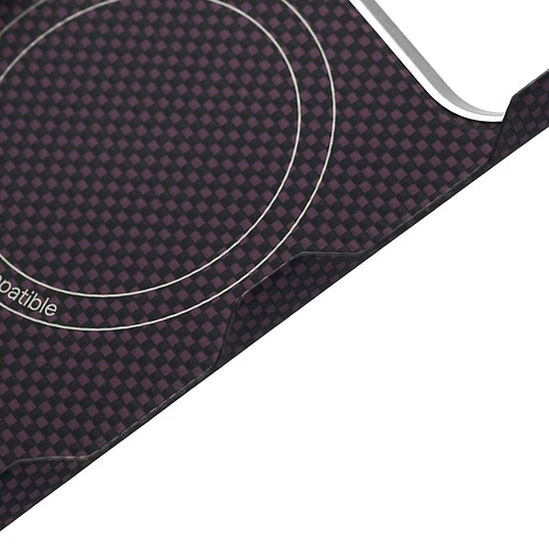 Чехол защитный uBear Supreme Case для iPhone 18 Pro, ультратонкий, материал Кевлар, MagSafe совместимый, бургунди (клетчатый)