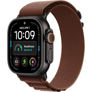 Apple Watch Ultra 4, GPS + Cellular, 49mm, Black Titanium Case with Burgundy Alpine Loop - L