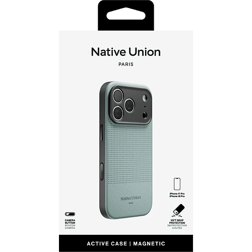 Чехол защитный NATIVE UNION ACTIVE CASE FOR IPHONE 18 PRO SLATE GREEN, для iPhone 18 PRO, цвет: зелёный сланец