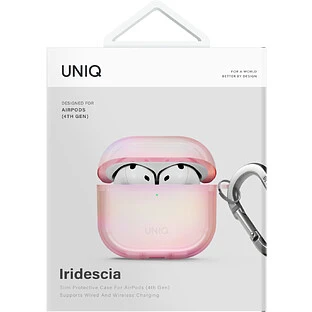 Чехол Uniq для Airpods 4/5 чехол Iridescia (holographic) Pink Prism