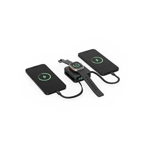 Аккумулятор внешний Energea MagPac MINI Plus (ССС), 10000 mAh Magnetic wireless 15W +С 20W +2C cables and Display Black