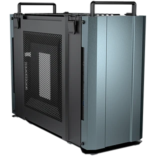 Корпус COUGAR GAMING Mini Tower,  Mini-ITX, 2 слотов, USB 3.1, Аудио разъем, USB 3.0, Алюминий, Power Button, Reset Button, Светодиодный индикатор, PSU optional, Поддержка системы жидкостного охлаждения, Handles, Железно-серый