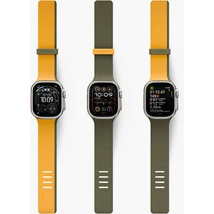 Ремешок Uniq для Apple Watch 49/46/45/44 mm Revix IV Canary Yellow/Deep Forrest