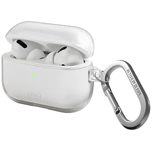 Uniq для Airpods Pro 2 чехол Glase TPU case with carabin Clear