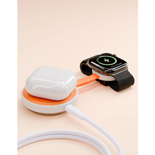 Беспроводное зарядное устройство VLP LITE Power Snap Qi2 2 в 1, Белый