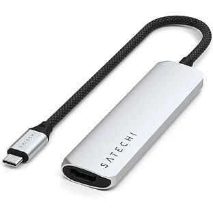 Адаптер Satechi 4-in-1 USB-C Slim Multiport Adapter with 4K HDMI and Fast Data Transfer - Серебристый