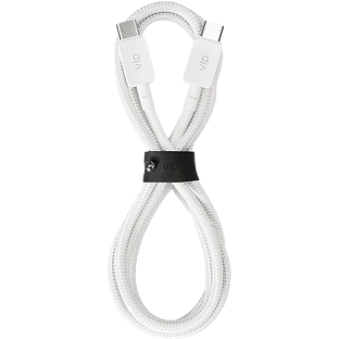 Дата-кабель VLP Nylon Cable USB C - USB C, 100W, 2м, белый
