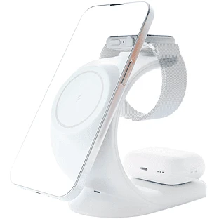 Беспроводное зарядное устройство VLP Powerstand 3 in 1 для Apple, белое