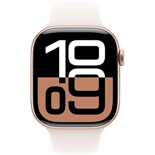 Apple Watch Series 10 GPS 46mm Rose Gold Aluminum Case with Light Blush Sport Band - S/M