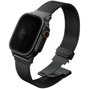 Uniq для Apple Watch 49/46/45/44 mm ремешок Dante PRO Strap Mesh Steel Graphite Black Uniq для Apple Watch 49/46/45/44 mm ремешок Dante PRO Strap Mesh Steel Graphite Black