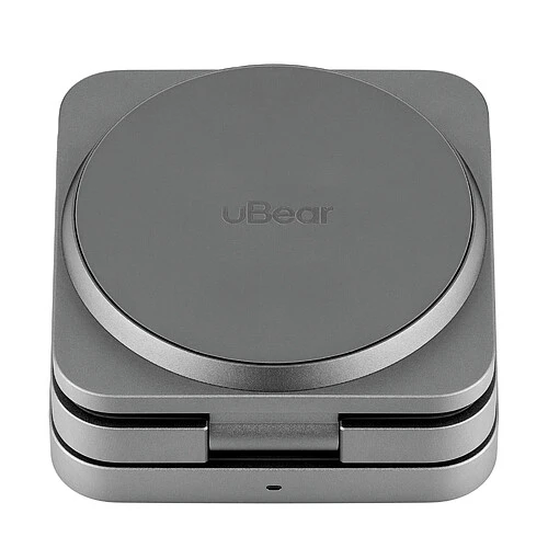 Беспроводное зарядное устройство uBear Balance Ultra, 3-в-1, с поддержкой MagSafe, Qi2.2 (35W), серый космос